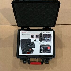 Black Protective Camera Case with Red Handle